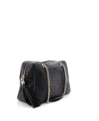 Pre-Owned Gucci Medium Soho Chain Zip Shoulder Bag Leather
