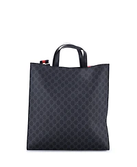 Pre-Owned Gucci Tall Convertible Soft Open Tote Gg Coated Canvas