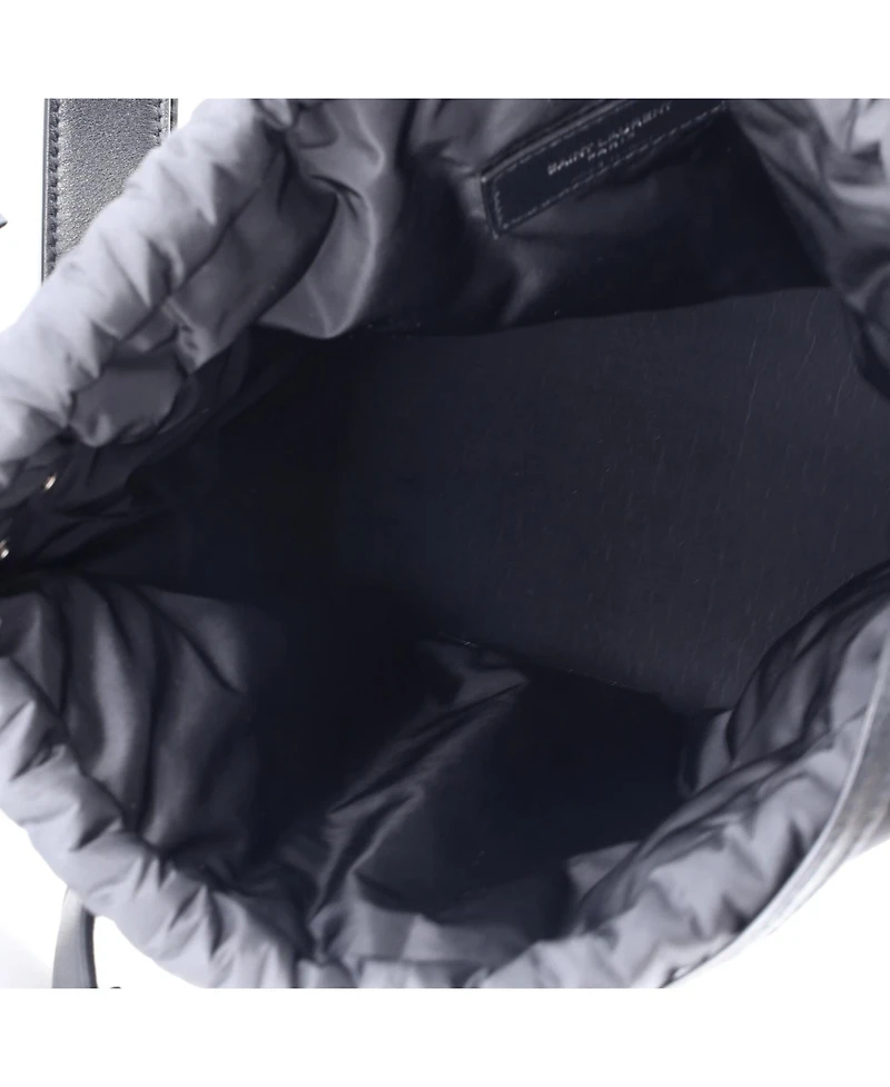 Pre-Owned Saint Laurent Rive Gauche Drawstring Bucket Bag Padded Nylon