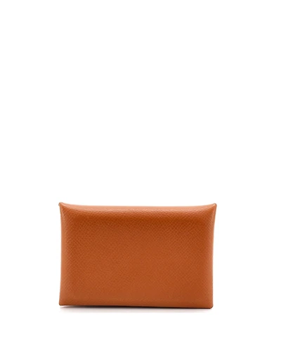 Pre-Owned HERMES Calvi Card Holder Epsom