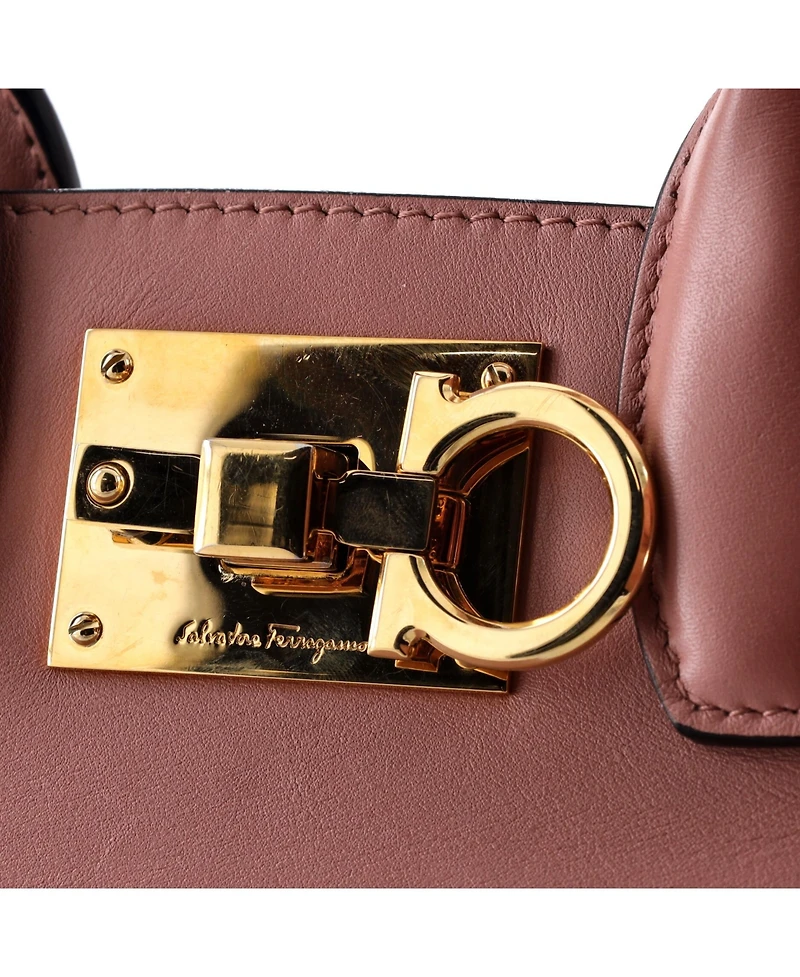 Pre-Owned Salvatore Ferragamo Small Studio Satchel Leather