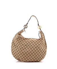 Pre-Owned Gucci Large Twins Hobo Gg Canvas