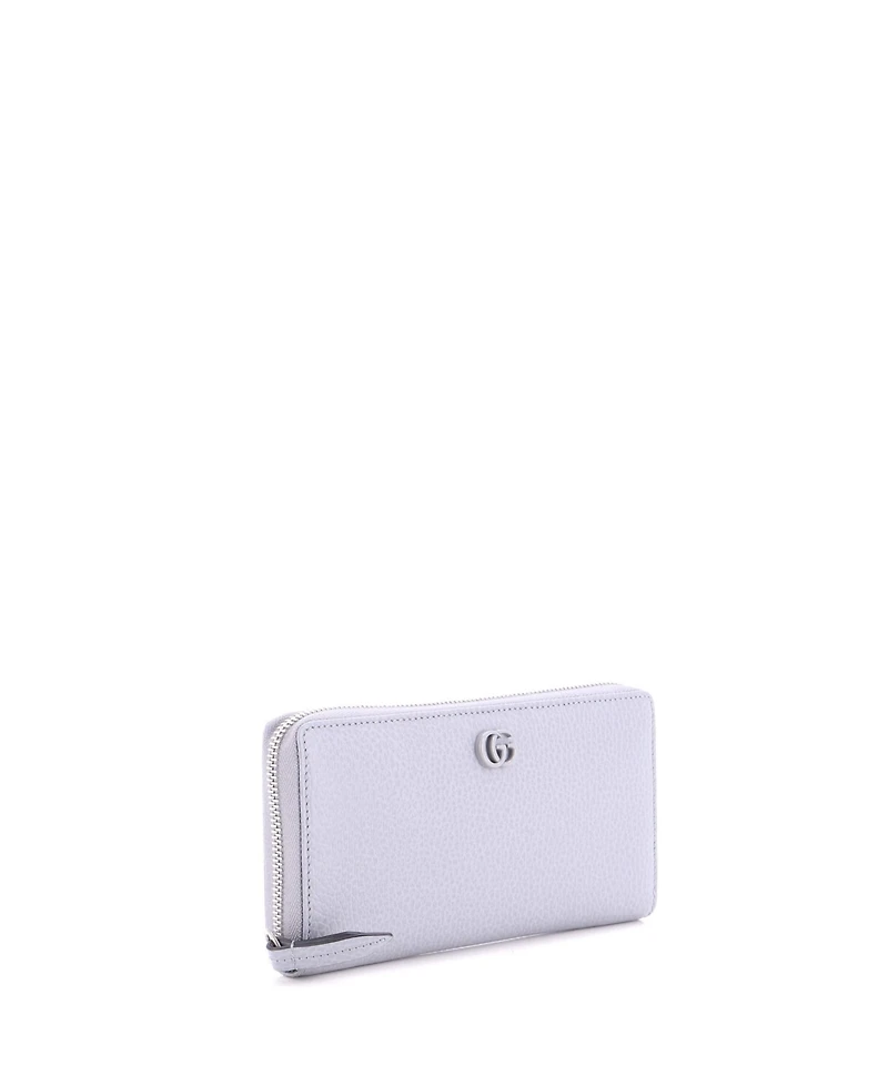 Pre-Owned Gucci Gg Marmont Bamboo Zip Around Wallet Leather