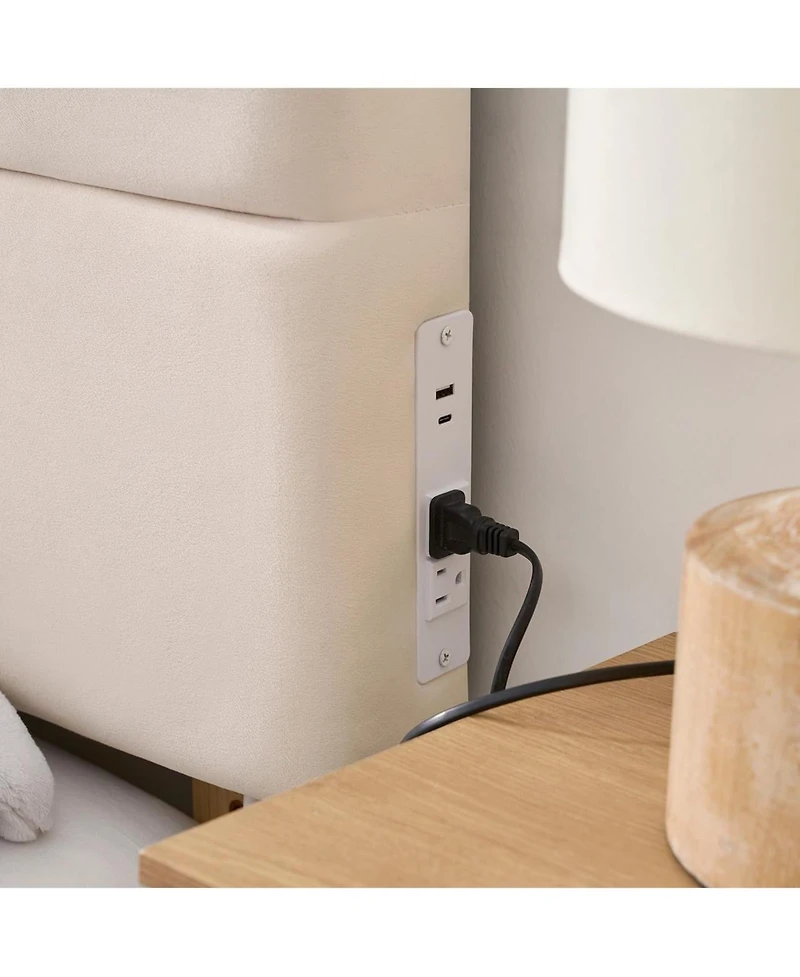 DormCo Tavira Allure Right Side Outlet Headboard - Cloud Plush