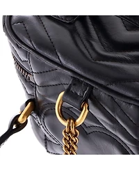 Pre-Owned Gucci Mini Gg Marmont Vanity Backpack Matelasse Leather