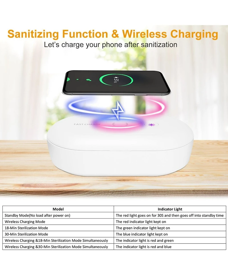 Neewer Uv Light Sanitizer Box Portable 10W Phone Wireless Charging Disinfection Lamp with Aroma Diffuser Sterilizing Box For Jewelry Watch Wallet Keys
