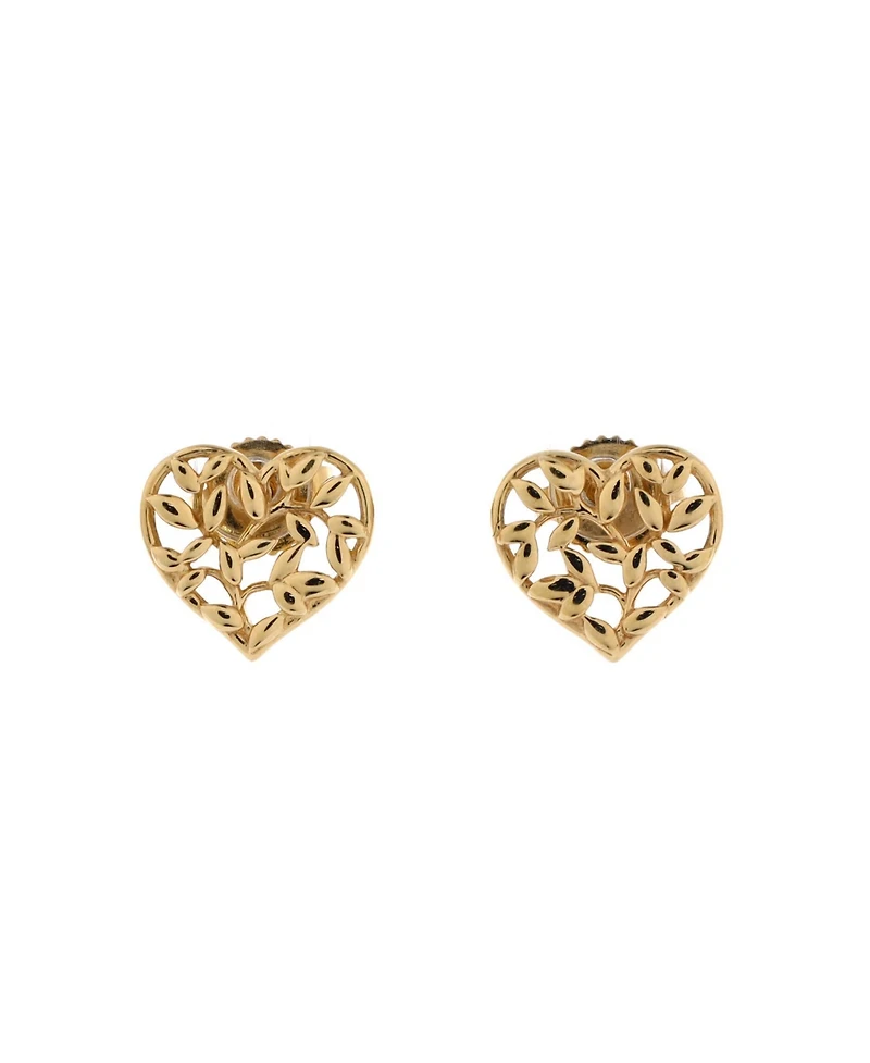 Pre-Owned Tiffany & Co Paloma Picasso Olive Leaf Heart Stud Earrings