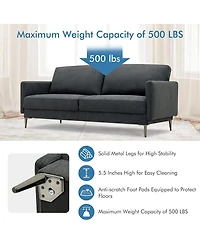 Slickblue 2-Seater Modern Loveseat with Plush Back Cushions