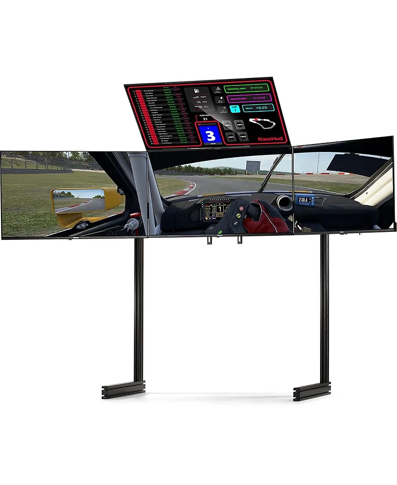 Next Level Racing Elite Freestanding Quad Monitor Stand, Black Edition