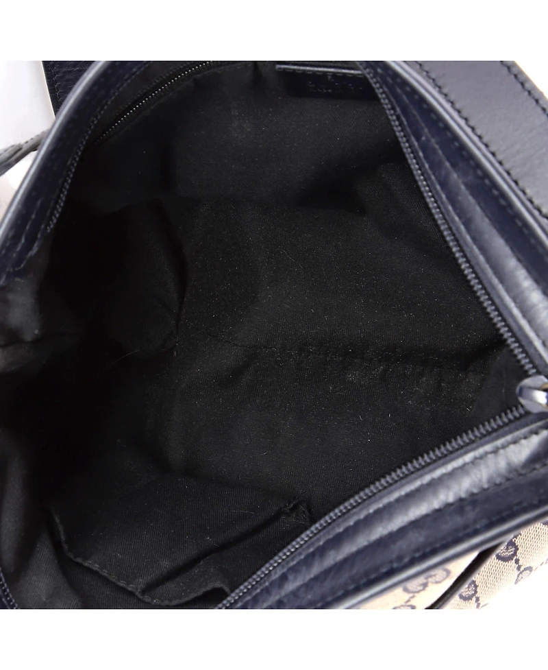 Pre-Owned Gucci Small Front Pocket Web Messenger Gg Canvas
