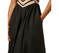 Adrianna Women's Halter-Neck Stretch Midi Dress
