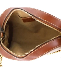 Pre-Owned Gucci Mini Chain Crossbody Bag Gg Coated Canvas and Leather