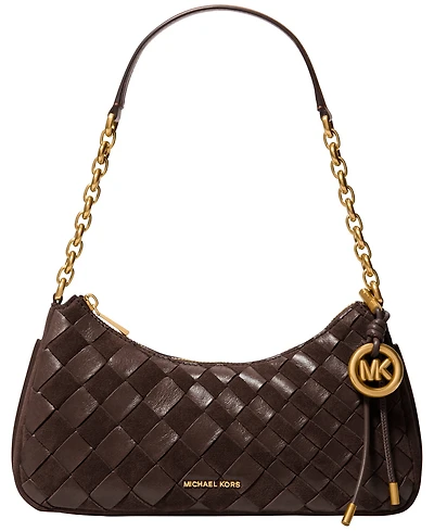 Michael Kors Nolita Chain Pouchette Leather Small Shoulder Handbag