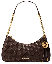 Michael Kors Nolita Chain Pouchette Leather Small Shoulder Handbag