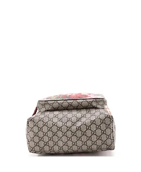 Pre-Owned Gucci Medium Buckle Backpack Blooms Print Gg Coated Canvas