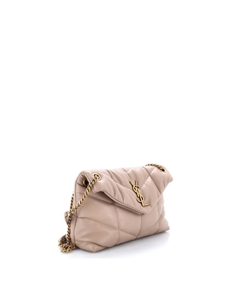 Pre-Owned Saint Laurent Small Loulou Puffer Shoulder Bag Quilted Leather