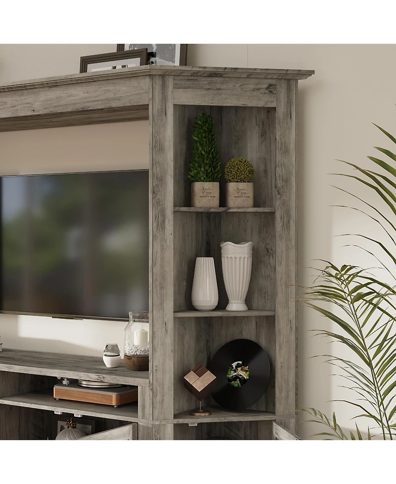 Homsee 100 Inch Tv Wall Unit - Entertainment Center | Heavy Duty Media Console Cabinet with Storage Shelves for Living Room