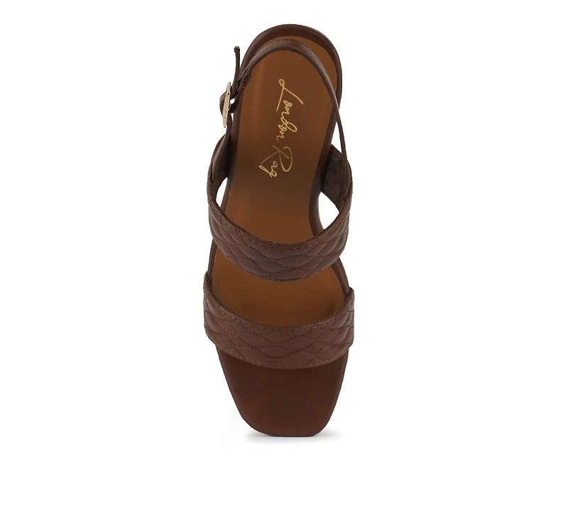 mohana quilted high wedge heel sandals
