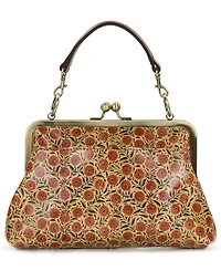 Patricia Nash Vione Leather Kisslock Frame Small Crossbody Bag