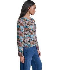 Karl Lagerfeld Paris Women's Gold-Button Four-Pocket Jacket
