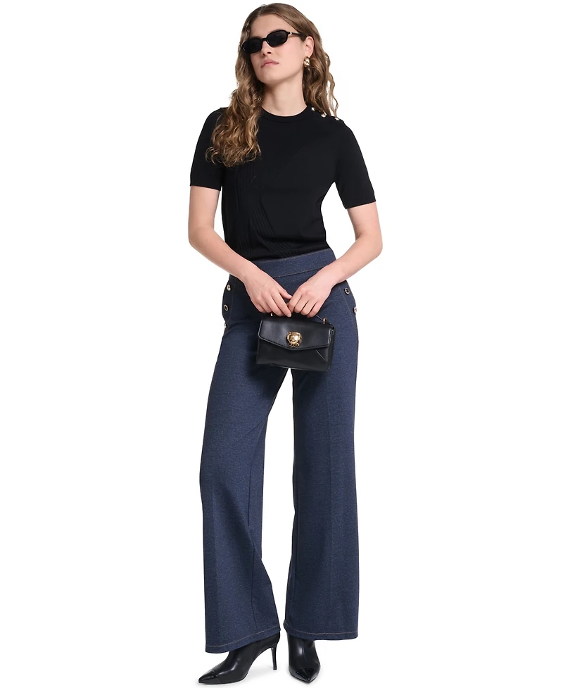 Karl Lagerfeld Paris Women's Knit Sailor Pants