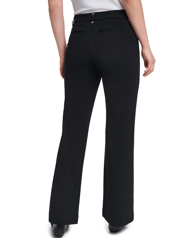 Karl Lagerfeld Paris Women's Ponte Mid-Rise Pants