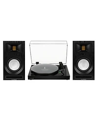Fluance Vinyl Turntable Record Player Cartridge Acrylic Mat and Ri71 Powered Bookshelf Speakers