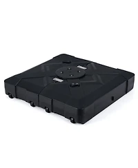 Sugift 34 in Cantilever Patio Umbrella Base with 4 Rolling Wheels and Cross Bracket