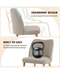 gaomon Wooden Upholstered Kitchen Dining Chairs Set of 2 for Kitchen, Living Room