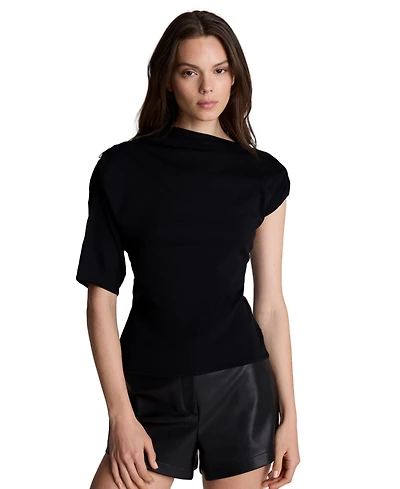 Kenneth Cole Women's Asymmetrical Draped Knit Sweater