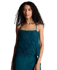 Kenneth Cole Women's Textured Chevron Crop Camisole