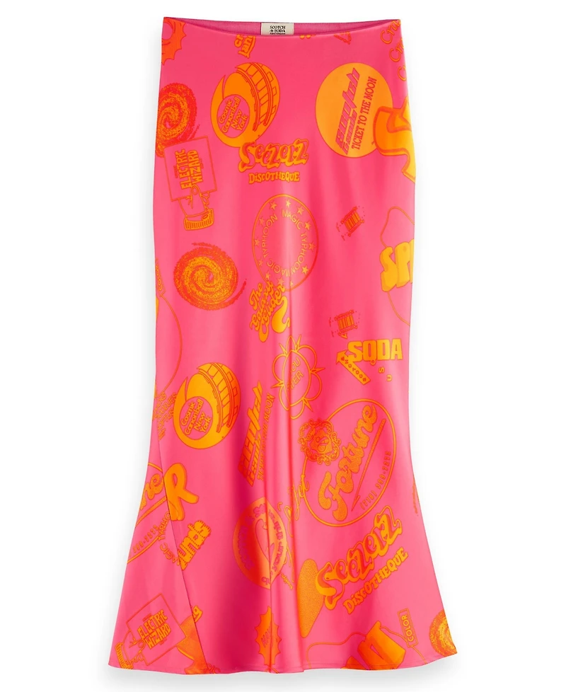 Scotch & Soda Women's Satin Midi Skirt