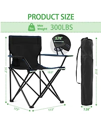 Aofar 2pack Camping Chairs Oversized Heavy Duty Padded Folding Cooler