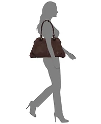 Patricia Nash Johanne Suede Zipper Medium Satchel Handbag