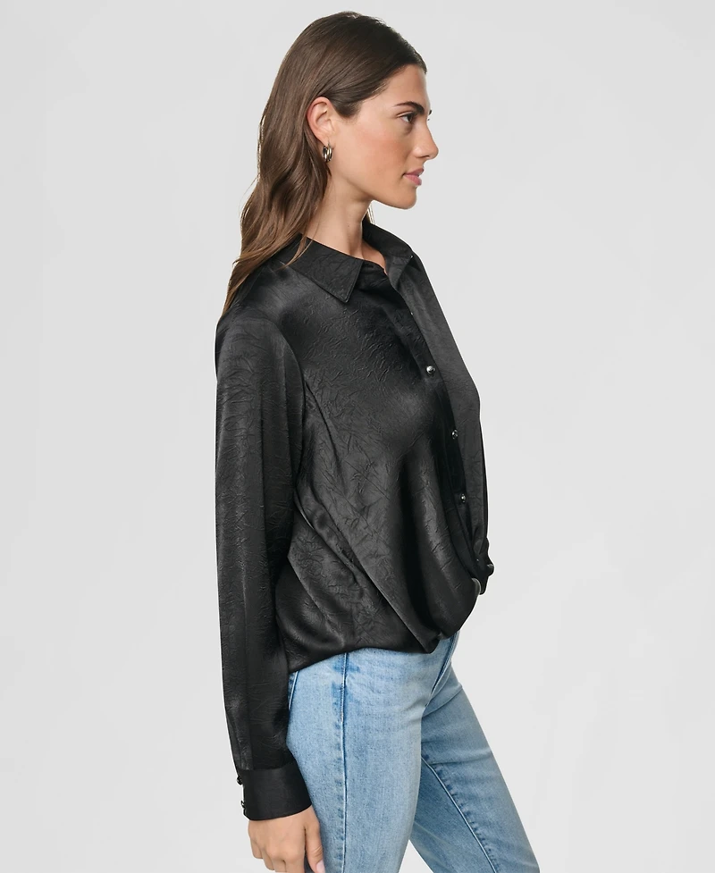 Dkny Women's Long-Sleeve Twist-Front Blouse