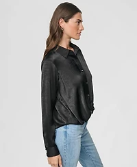 Dkny Women's Long-Sleeve Twist-Front Blouse