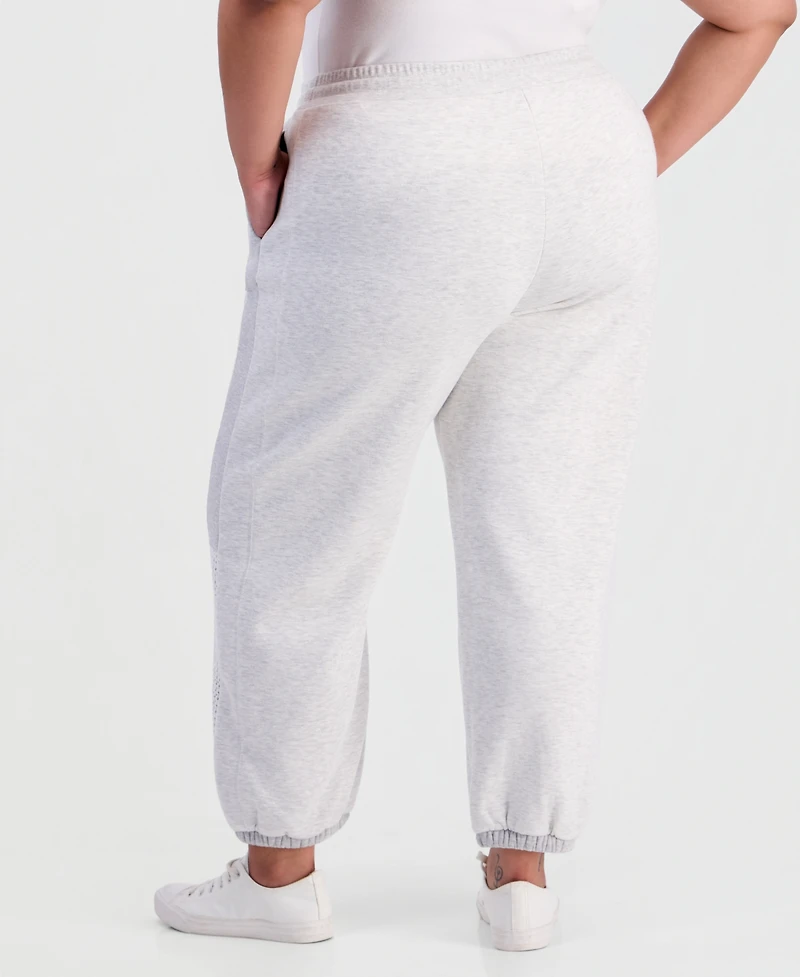 And Now This Plus Crochet High-Rise Fleece Jogger, Macy's Exclusive