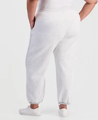 And Now This Plus Crochet High-Rise Fleece Jogger, Macy's Exclusive