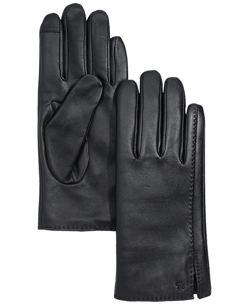 Lauren Ralph Lauren Women's Side Vent Leather Touch Gloves