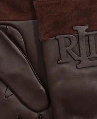 Lauren Ralph Women's Raised Logo Leather Touch Gloves