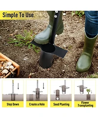 Xdovet Bulb Planter Long Handle Heavy Duty Garden Transplanter