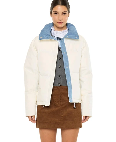 KanCan Women's Usa Yerba Relaxed Front-Snap Puffer Jacket