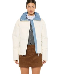 KanCan Women's Usa Yerba Relaxed Front-Snap Puffer Jacket