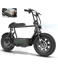 Caroma Peak 1200W Electric Scooter with Seat, 16"x3" Fat Tire E-scooter All-Terrain, Max 15 Miles 20MPH