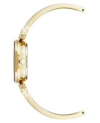 Anne Klein Women's Quartz Round Gold-Tone Gray Bangle Watch 28mm x 34mm