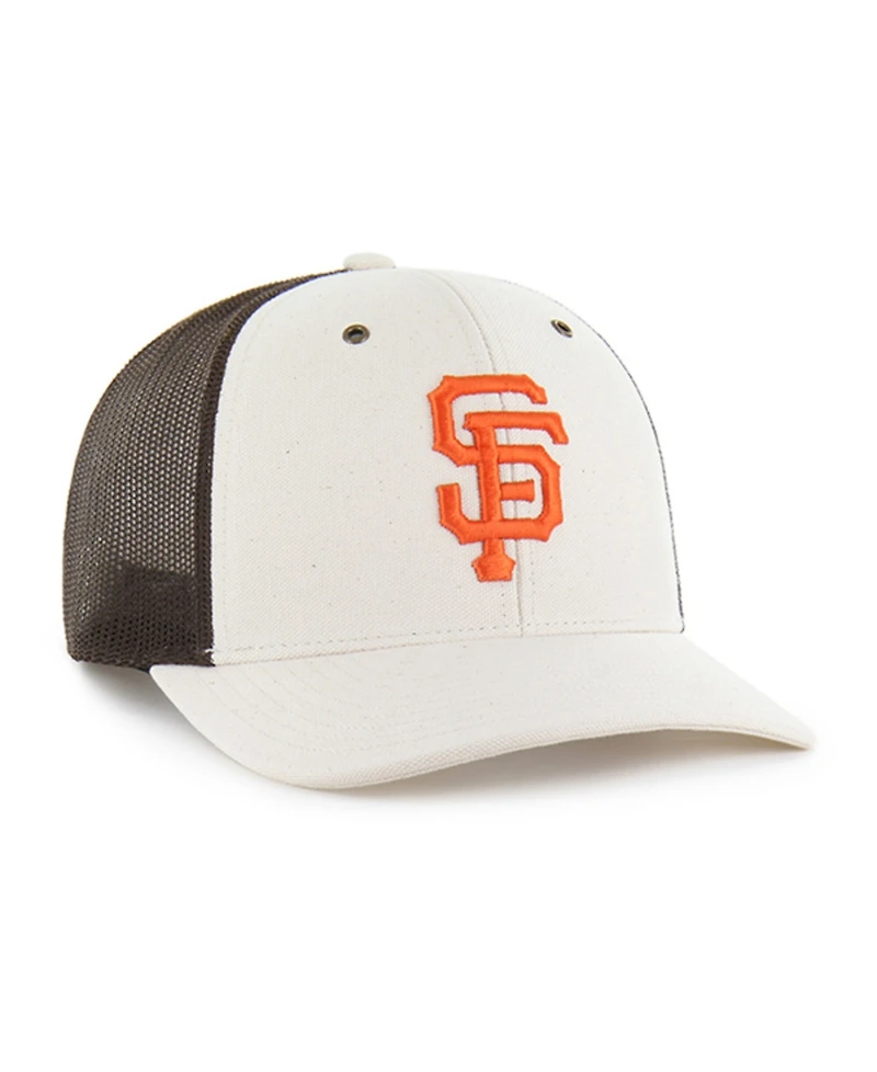 Carhartt x '47 Men's Natural/Brown San Francisco Giants Undyed Trucker Adjustable Hat