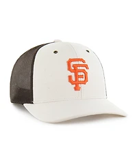 Carhartt x '47 Men's Natural/Brown San Francisco Giants Undyed Trucker Adjustable Hat