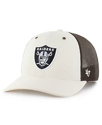 Carhartt x '47 Men's Natural/Brown Las Vegas Raiders Undyed Trucker Adjustable Hat