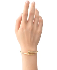 And Now This Cubic Zirconia Nail Head Coil Bangle Bracelet