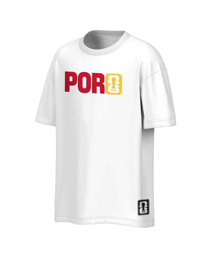 Outerstuff Men's White Portugal National Team Fifa World Cup 2026 Livery Oversized 2-Hit T-Shirt